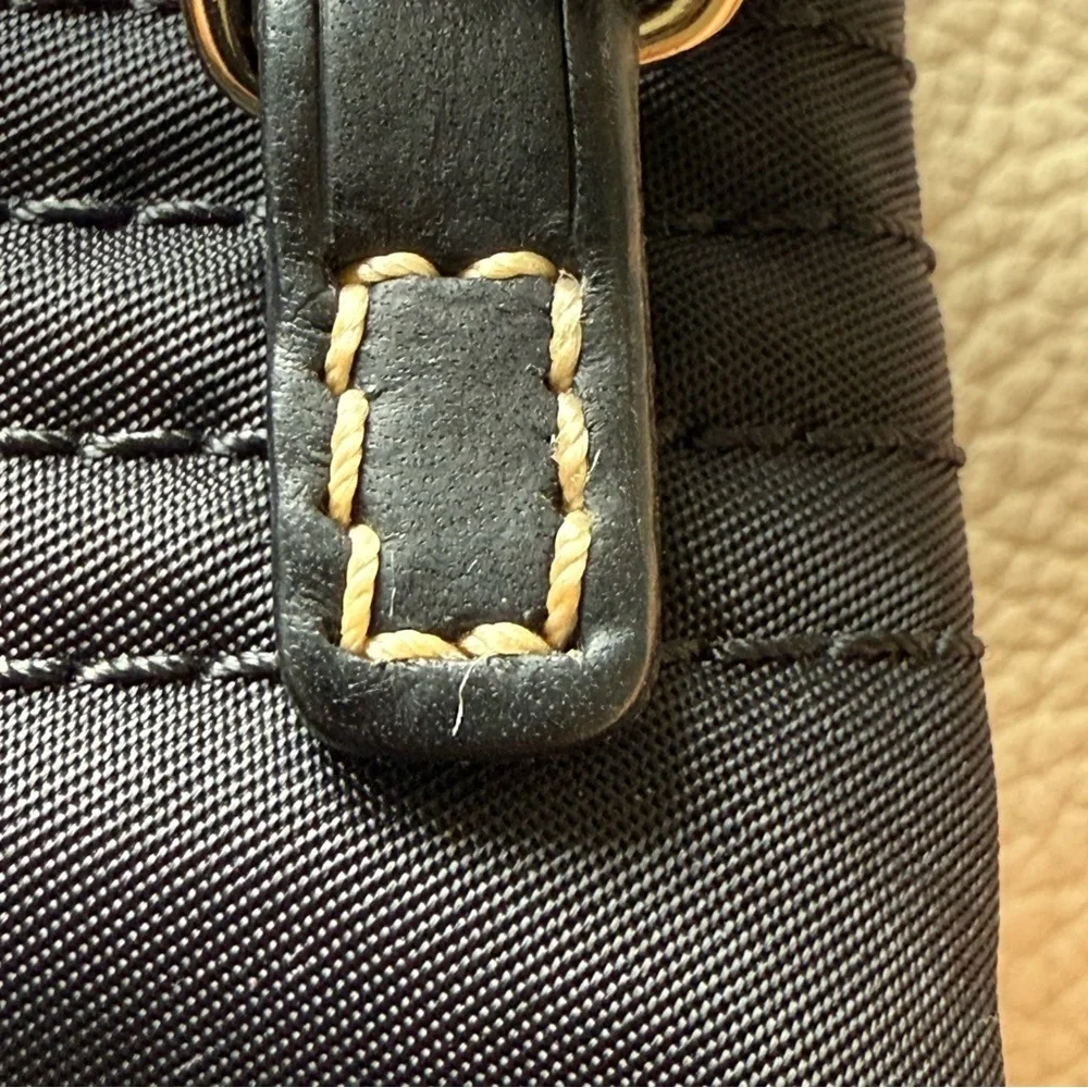 Dooney & Bourke Black‎ Nylon Small Crossbody Bag Hot pink inside 3 zip pockets